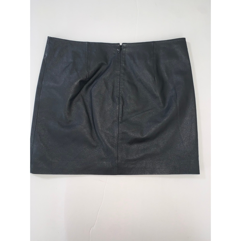 BB Dakota Women's Black 100% Leather Skirt Size 8 - Picture 2 of 9